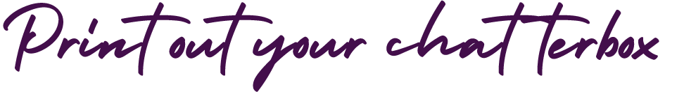 Print Out Your Chatterbox Print out your chatterbox